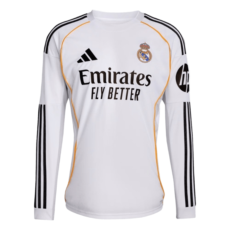 Camisa Adidas Real Madrid I 25/26 Manga Longa