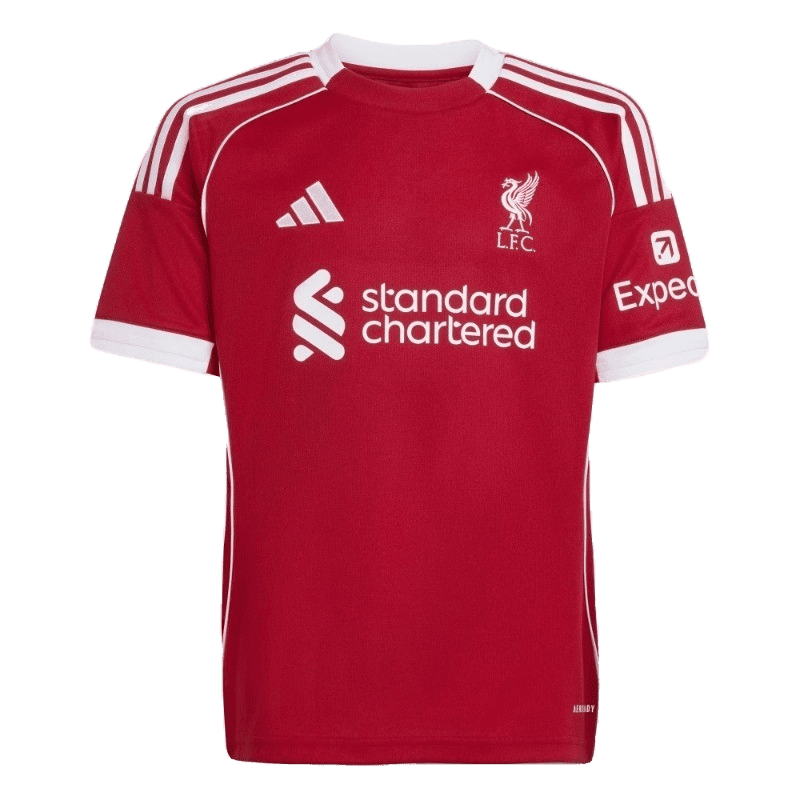 Camisa Adidas Liverpool I 25/26 Oficial Infantil